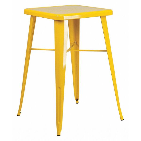 Flash Furniture 27.75" W, 27.75" L, 40" H, Metal Top, Yellow CH-31330-YL-GG