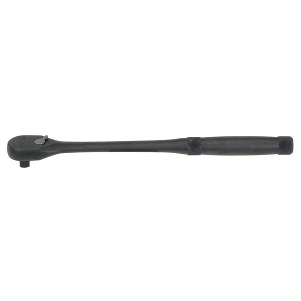 Proto 3/8" Drive 45 Geared Teeth Pear Head Style Hand Ratchet, 11" L, Black Oxide Finish J5250XLBL