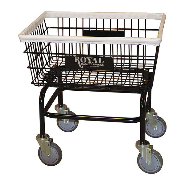 Royal Basket Trucks Laundry Cart, 3.4 cu ft, No Hanger G27-BKX-W0A-5UNN