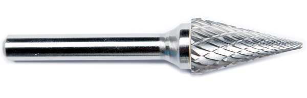 Zoro Select Carbide Bur, Taper Radius End, 5/16 19D919