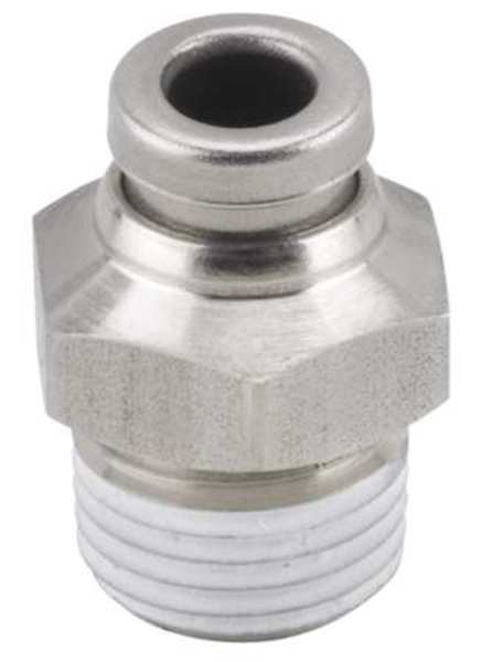 Smc 1/8" x 1/4" Tube x R(PT) SS Male Adapter KQG2H06-01S