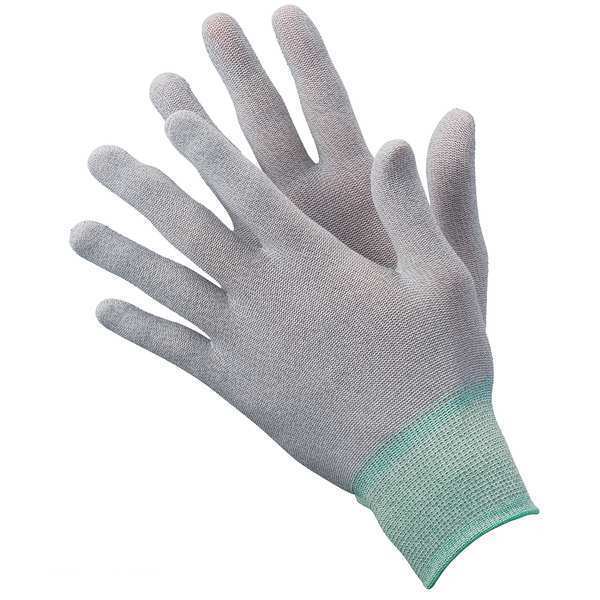 Condor Antistatic Gloves, L, Nylon/Carbon, PK12 19L035