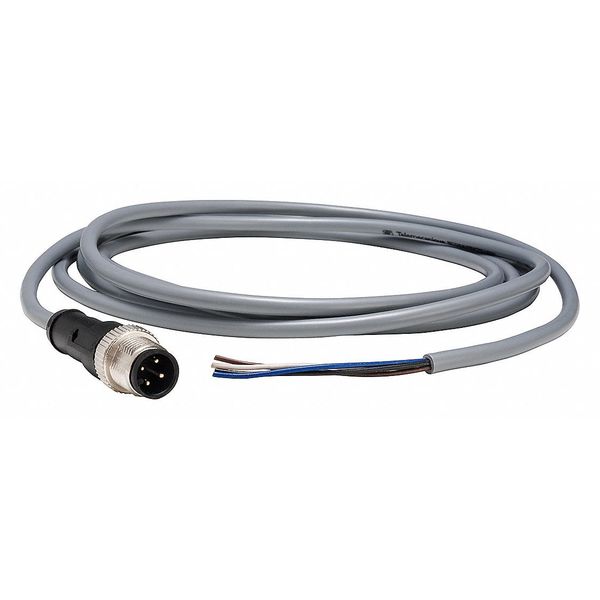 Telemecanique Sensors Cordset, 6.56 ft., Gray, 250VAC/300VDC XZCPV1541L2