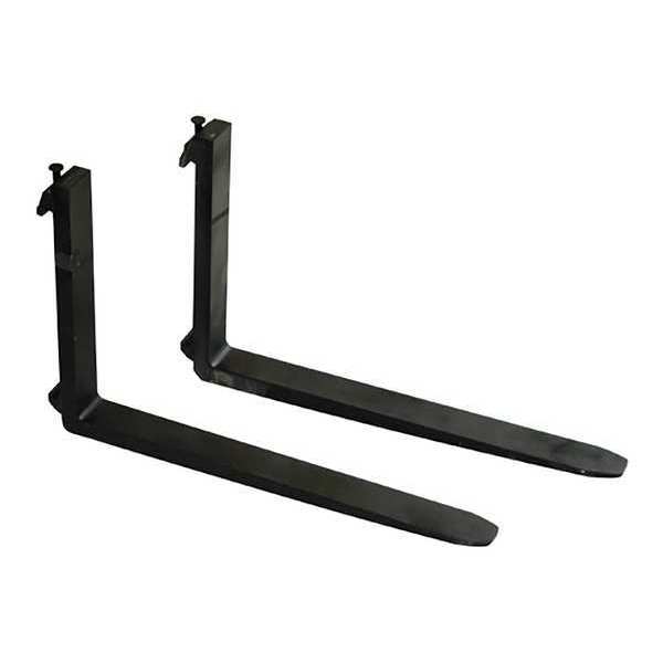 Zoro Select Forklift Forks, 48 in. L., 5000 lb., PR 16TA27612