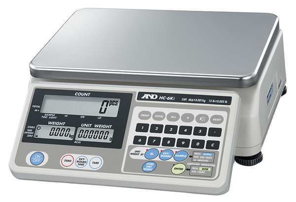 A&D Weighing Digital Compact Bench Scale 60 lb. Capacity HC-30KI