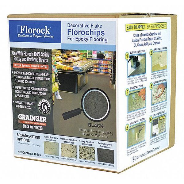 Florock Floor Flake, 10 lb., Black 610