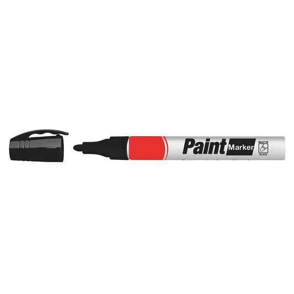 Zoro Select Industrial Marker, Jumbo Tip, Black Color Family, Ink 19N841