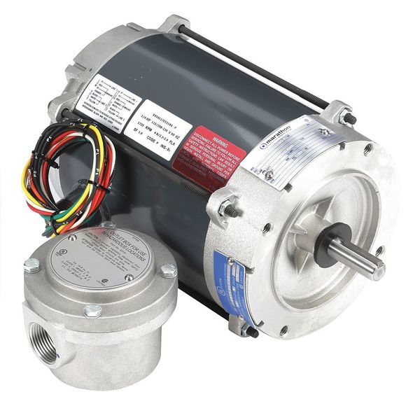 Marathon Motors Hazardous Loc Mtr, Cap Strt/Ind Run, 1/4HP 056C17E5319