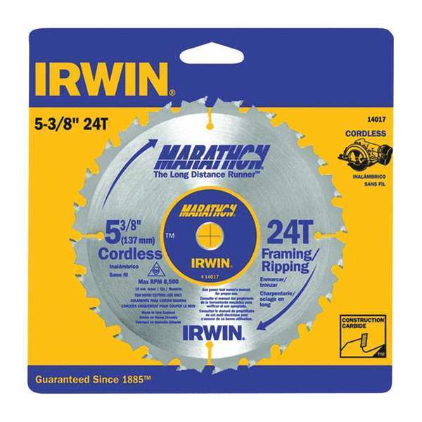 Irwin 5-3/8", 24-Teeth Circular Saw Blade, Steel 14017