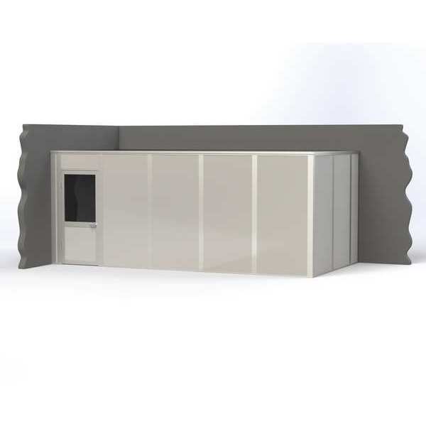 Porta-King 2-Wall Modular In-Plant Office, 8 ft H, 20 ft W, 10 ft D, Gray VK1DW 10'X20' 2-WALL