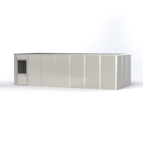 Porta-King 4-Wall Modular In-Plant Office, 8 ft H, 28 ft W, 12 ft D, Gray VK1DW 12'X28' 4-WALL