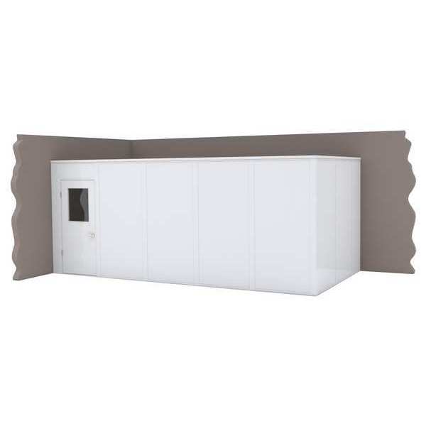 Porta-King 2-Wall Modular In-Plant Office, 8 ft H, 20 ft W, 10 ft D, White VK1DW-WCM 10'X20' 2-WALL