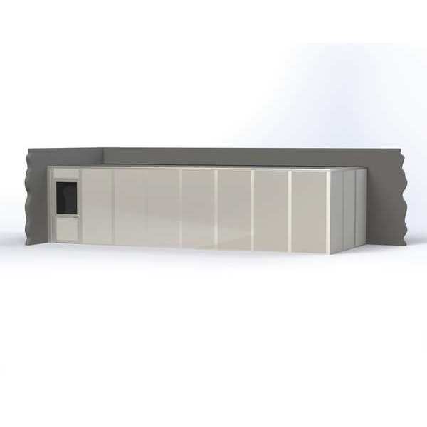 Porta-King 2-Wall Modular In-Plant Office, 8 ft H, 32 ft W, 12 ft D, Gray VK1STL 12'X32' 2-WALL