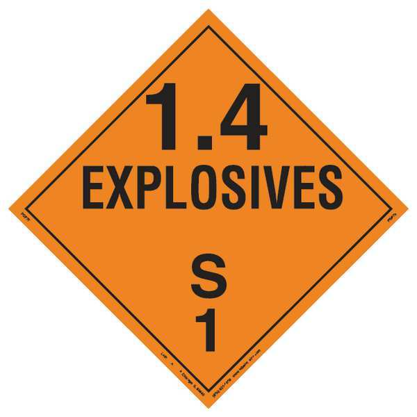 Labelmaster Placard, 10-3/4inx10-3/4in, Explosives 19TZ79