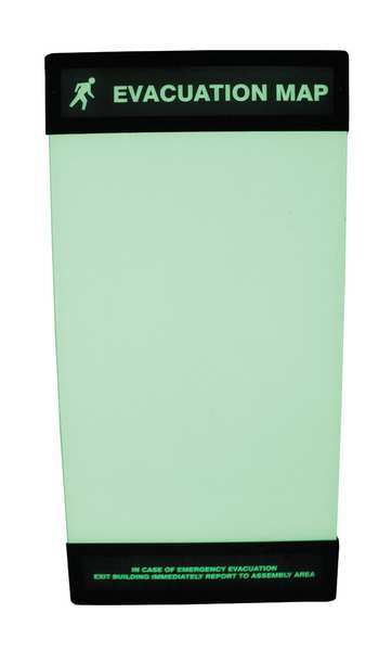 Zoro Select Evacuation Map Holder, 17 in. x 11 in. DTA242