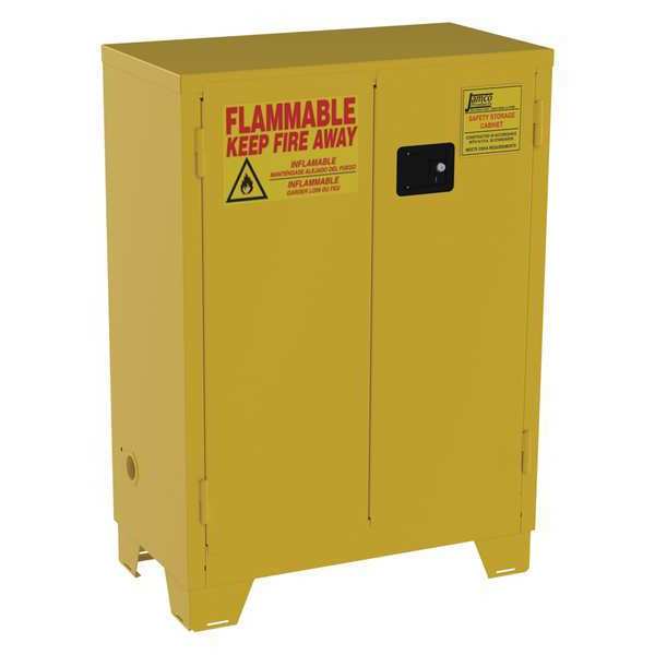 Jamco Flammable Safety Cabinet, 28 Gal., Yellow FS28YP