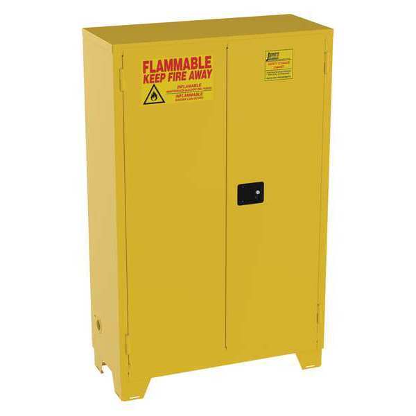 Jamco Flammable Safety Cabinet, 45 Gal., Yellow FM45YP