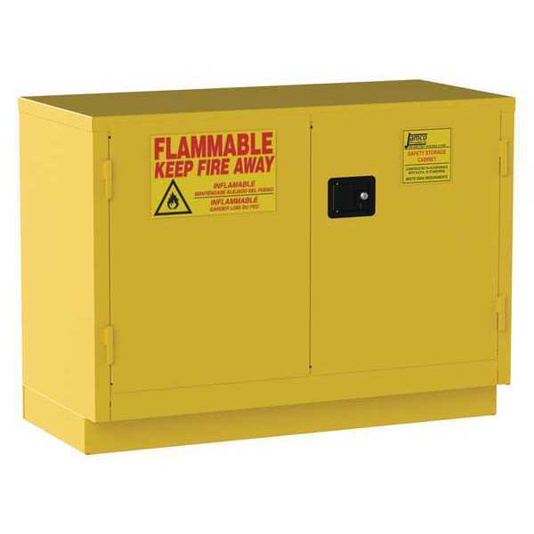 Jamco Flammable Safety Cabinet, 30 gal., Yellow BT30YP