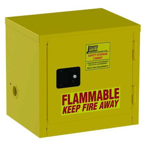 Jamco Flammable Safety Cabinet, 6 gal., Yellow BA06YP
