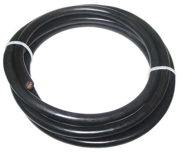 Westward Welding Cable, 6 AWG, 10 ft., Black, Rubber 19YD93