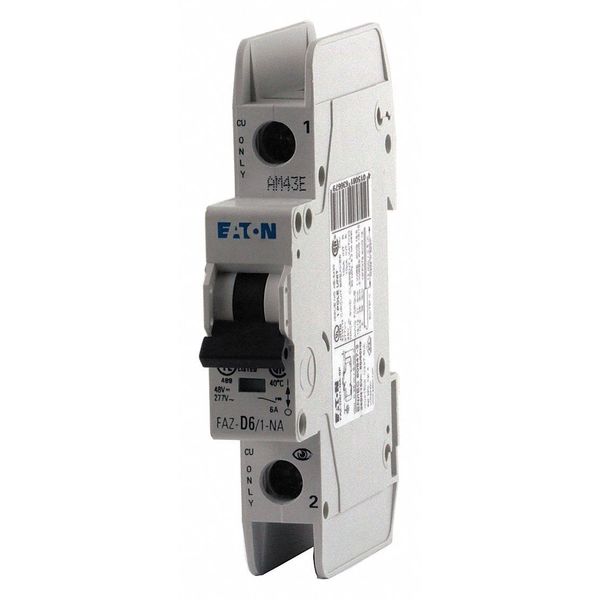 Eaton IEC Miniature Circuit Breaker, FAZ-NA Series 7A, 1 Pole, 277/480V AC, C Curve FAZ-C7/1-NA-SP
