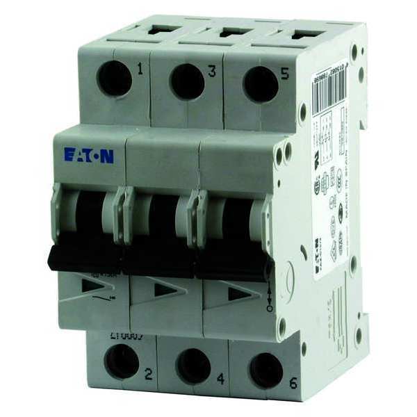 Eaton Circuit Breaker, FAZ Series 4A, 3 Pole, 277/480V AC, C Curve FAZ-C4/3