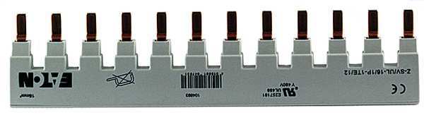 Eaton Busbar, 80A, 690V, 2 Phase Z-SV/UL-16/2P-2TE/12