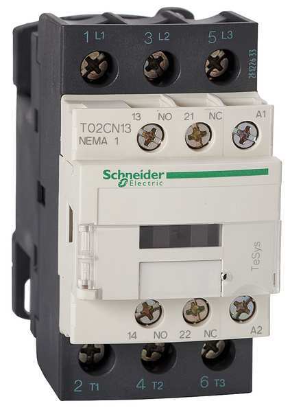 Schneider Electric 120VAC Non-Reversing Magnetic Contactor 3P 27A NEMA 1 T02CN13G7