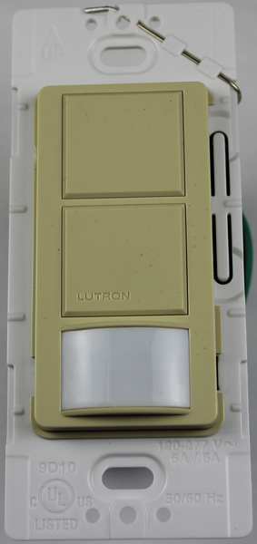 Lutron Dual Circuit Switch, Occupncy Sensor, Ivry MS-OPS6-DDV-IV