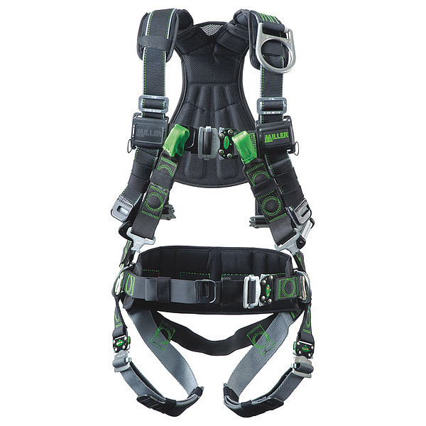 Honeywell Miller Full Body Harness, S/M, Polyester RDTSL-QC-BDP/S/MBK