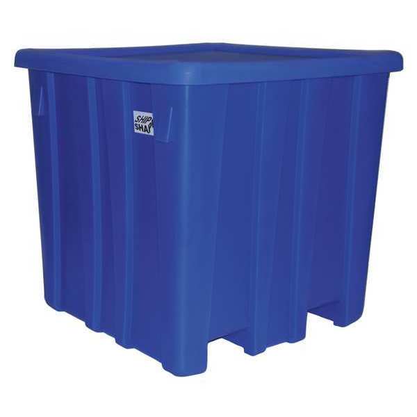 Ship Shape Blue Bulk Container, Plastic, 35 cu ft Volume Capacity P333-ROY