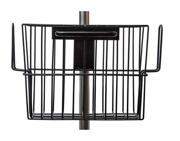 Smartstack Basket, Pole Mounted, Stainless Steel, Blk R105P17