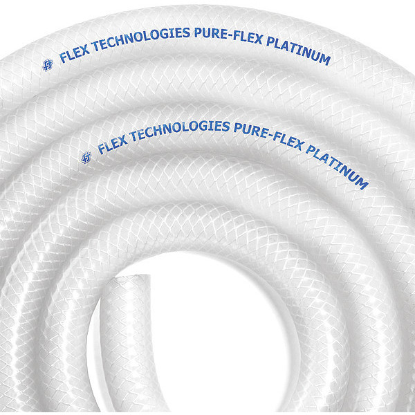 Pure Flex Platinum Hose, Braided, Platinum, 1"ID., FDA, 25 ft. PFP-100 X 25