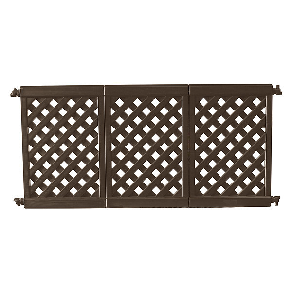 Grosfillex Fence Panel, Brown, 38-1/2" x 66-1/4" US963423