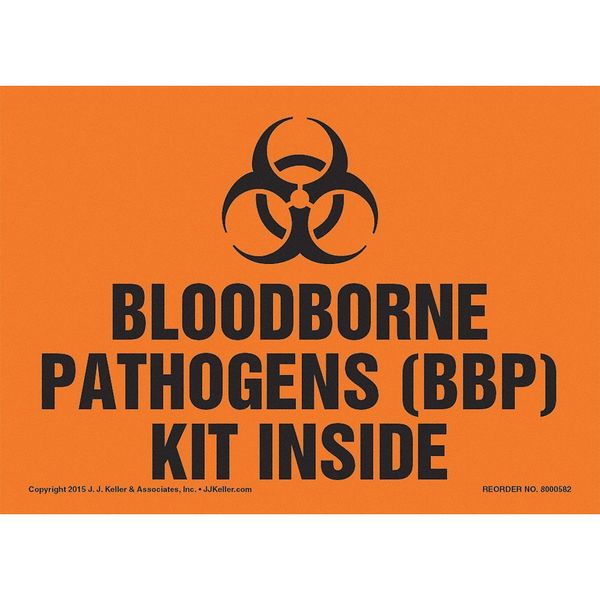 Jj Keller Bloodborne Pathogens Kit Inside Label 8001294