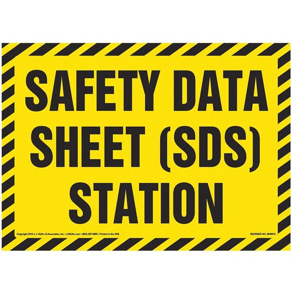 Jj Keller Safety Data Sheet (SDS) Station Sign 8001291