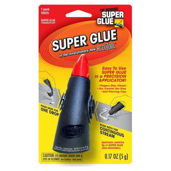 Super Glue Spray Adhesive, Accutool Series, Clear, 18.1 oz, Aerosol Can 19025