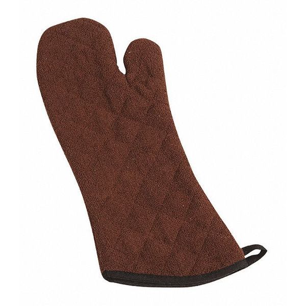 San Jamar Oven Mitt, Terry, 500F Cap, 17", Brwn, PR 817TM-BR