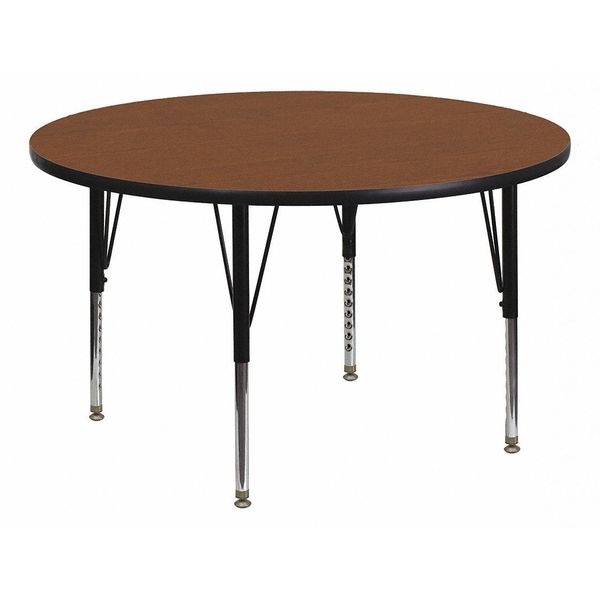 Flash Furniture Round Activity Table, 48" X 48" X 25.25", Laminate Top, Wood Grain XU-A48-RND-OAK-H-P-GG