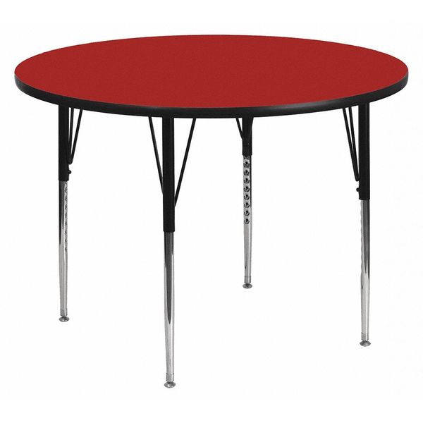 Flash Furniture Round Activity Table, 42" X 42" X 30.125", Laminate Top, Red XU-A42-RND-RED-T-A-GG