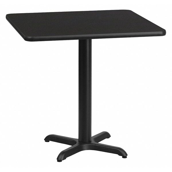Flash Furniture Square Laminate Table Top, 24" W, 24" L, 31.125" H, Laminate Top, Wood Grain XU-BLKTB-2424-T2222-GG