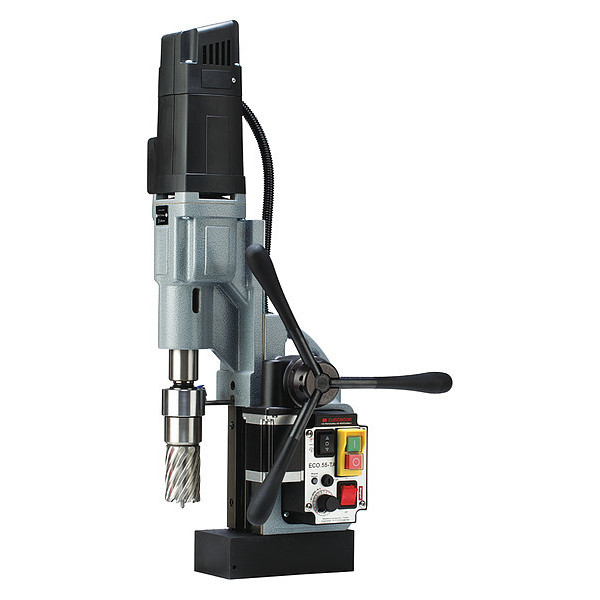 Euroboor Auto feed Magnetic Drill Press, Var. Speed, Reverse, Tapping, 2-3/16" ECO.55-TA