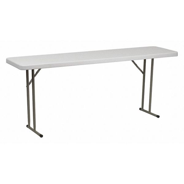 Flash Furniture Rectangle Training Table, 18 X 70.8 X 29, Metal, Plastic, Plastic: Polyethylene Top, Granite White RB-1872-GG