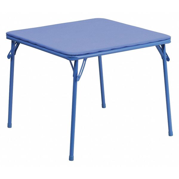 Flash Furniture Square Folding Table, 24" W X 24" L X 20.25" H, Vinyl, Blue JB-TABLE-GG