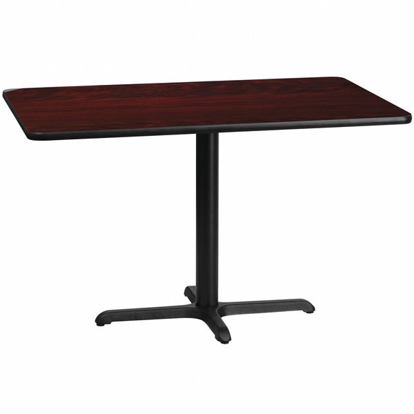 Flash Furniture Rectangle Laminate Table, 30" W, 48" L, 31.125" H, Laminate Top, Wood Grain XU-MAHTB-3048-T2230-GG