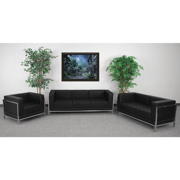 Flash Furniture 3 pcs. Living Room Set, Upholsery Color: Black, Series: Imagination ZB-IMAG-SET1-GG