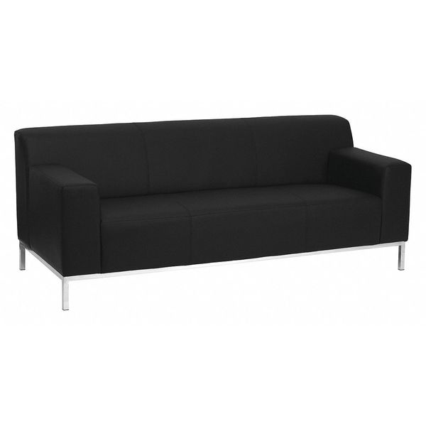 Flash Furniture Sofa, 31" x 29-1/4", Upholstery Color: Black ZB-DEFINITY-8009-SOFA-BK-GG