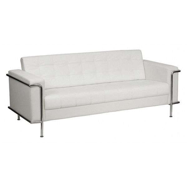 Flash Furniture Sofa, 33" x 31-1/2", Upholstery Color: White ZB-LESLEY-8090-SOFA-WH-GG