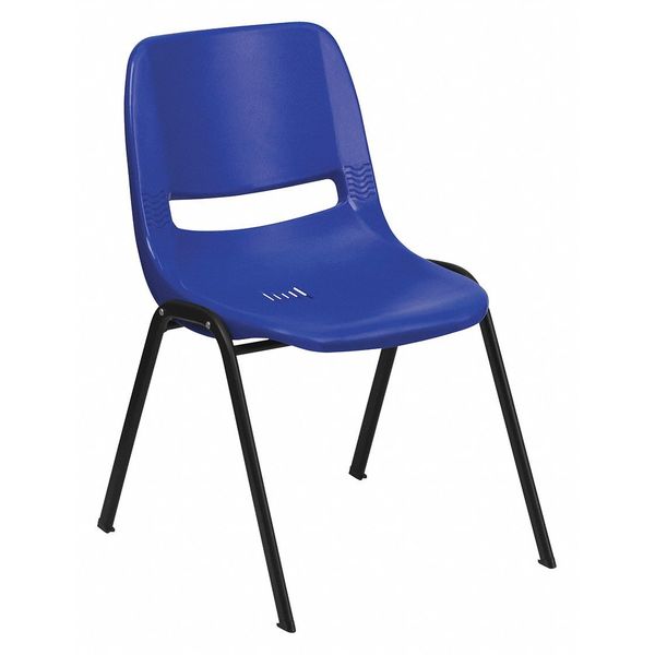 Flash Furniture Stack Chair, Navy w/ Black Frame, 14"H RUT-14-NVY-BLACK-GG