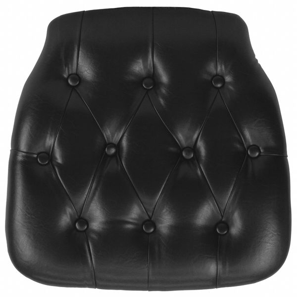 Flash Furniture Tufted Chair Cushion, Black Vinyl SZ-TUFT-BLACK-GG
